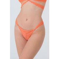 LINGERIE ROOM OFFICIAL Women's Wish Thong Navy in Orange | Size: Small
