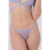 LINGERIE ROOM OFFICIAL Women's Wish Thong Navy in Lilac | Size: XS