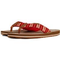 Weird Fish Women's Arundel Cork Flip Flops in Dark Red | Size: 6