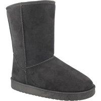 Down To Earth Women's Classic Mid-Calf Suede Winter Boots with Faux Fur Lining in Grey | Size: 3