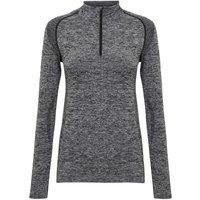 TriDri Women's Seamless 3D Fit Multi Sport Performance Zip Top in Charcoal | Size: Large