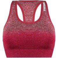 Gymshark Women's Seamless Ombre Burgundy Sports Bra | Size: Small