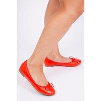 Where's That From Women's 'Bexley' Slip On Flat Pumps in Red | Size: 9