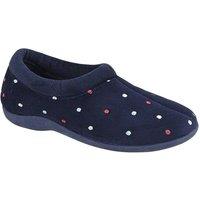 Sleepers Women's Sophie Velour Slippers in Navy | Size: 7