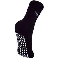 THMO Women's 1 Pack Indoor Thermal Slipper Socks with Grips in Black | Size: 9-12