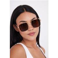 My Accessories London Women's Oversized Square Sunglasses in Gold