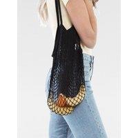 SVNX Women's Small Beach Crochet Bag in Black
