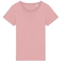 Native Spirit Women's Plain Medium Beige T-Shirt in Rose
