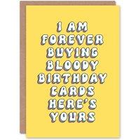Artery8 Women's Birthday Card Forever Buying Cards Here's Yours Fun Funny Humour Joke For Her Gran Sister Niece Daughter Wife Woman Greeting Card