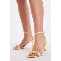 Quiz Women's Yellow Satin Bow Heels | Size: 5