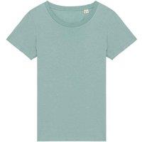Native Spirit Women's Plain Medium Beige T-Shirt in Jade | Size: XS