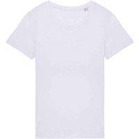 Native Spirit Women's Plain Medium Beige T-Shirt in White | Size: XL