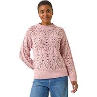 Roman Women's Chevy Knit Jumper in Light Pink | Size: 10