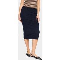 Saint Tropez Women's Mila Knitted Midi Length Pencil Skirt in Dark Navy | Size: Medium