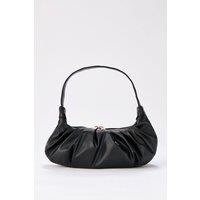 Belissh Women's Pleated Pu Leather Shoulder Bag in Black