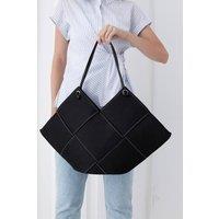Belissh Women's Braided Lightweight Tote Bag in Black