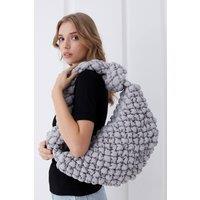 Belissh Women's Puffy Quilted Lightweight Large Shoulder Bag in Grey