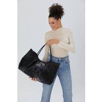 Belissh Women's Puffy Lightweight Tote Bag in Black