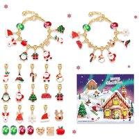 Leaper Women's Style 2 Christmas 24-Day Jewelry Countdown Calendar in Gold
