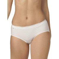 Sloggi Women's Basic+ Midi Briefs in White | Size: 18
