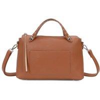 Fontanella Fashion Women's Arva PU Leather Crossbody Top-Handle Bag in Brown