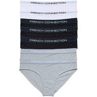 French Connection Women's 7 Pack Cotton Briefs in White | Size: Large