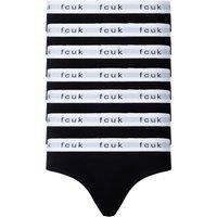 French Connection Women's 7 Pack Cotton FCUK Briefs in White | Size: XL