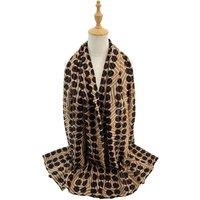 Vellin Women's Lightweight Geometric Dot Print Scarf in Khaki