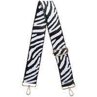 Fontanella Fashion Women's Zebra Print Canvas Adjustable Strap in White