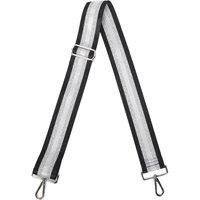 Fontanella Fashion Women's Three-Tone Silver Sparkle Canvas Adjustable Strap in Black