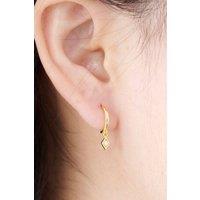 Outrage London Women's Gold CZ Diamond Hoop Earrings Woman | Size: Small