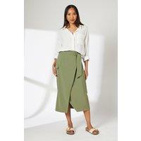 Principles Women's Utility Belted Skirt in Khaki | Size: 10
