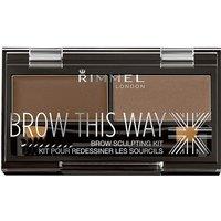 Rimmel London Women's Brow This Way Brow Scuplting Kit in Medium Brown | Size: 3.27g