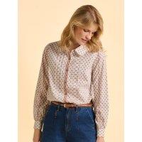 Brakeburn Women's Tarja Blouse in Cream | Size: 20