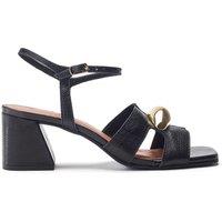 Moda In Pelle Women's 'Myana' Leather Heeled Sandals in Black | Size: 3