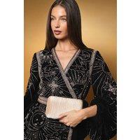 Coast Women's Brooke Satin Clutch Bag in Champagne