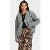 FS Collection Women's Little Heart Embroidery Cardigan Top In Grey