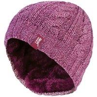 Heat Holders Women's Cable Knit 3.4 Tog Fleece Lined Thermal Winter Hat in Pink