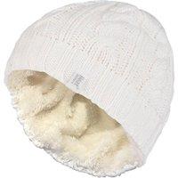 Heat Holders Women's Cable Knit 3.4 Tog Fleece Lined Thermal Winter Hat in Cream