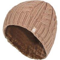 Heat Holders Women's Cable Knit 3.4 Tog Fleece Lined Thermal Winter Hat in Beige