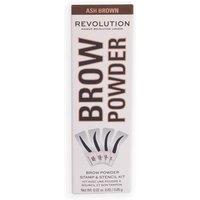 Revolution Women's Brow Powder Stamp & Stencil Kit in Ash Brown