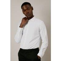 Burton Men's White Regular Fit Easy Iron Shirt | Size: 15 inches