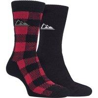 KDMD Men's 2 Pairs Storm Bloc Thermal Boot Socks in Black | Size: 6-11