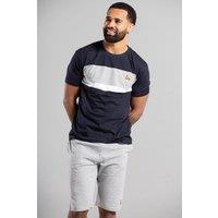 Kensington Eastside Men's Cotton Pyjama Short & T-Shirt Set in Dark Navy | Size: 2XL