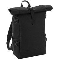 Bagbase Men's Block Roll-Top Backpack in Black