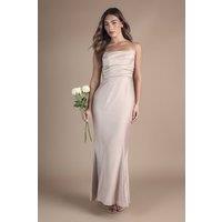 Coast Women's Satin Strappy Cowl Neck Bridesmaid Dress in Blush | Size: 14