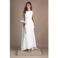 Coast Women's Petite Chiffon Cowl Back Detail Wedding Dress in Ivory | Size: 10
