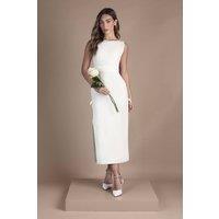 Coast Women's Slash Neck Midaxi Wedding Dress in Ivory | Size: 12