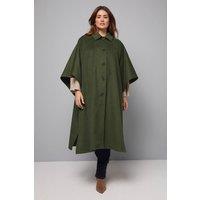 Wallis Women's Cape Car Coat in Green | Size: Medium/Large