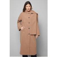 Wallis Women's Scarf Car Coat in Mink | Size: 12